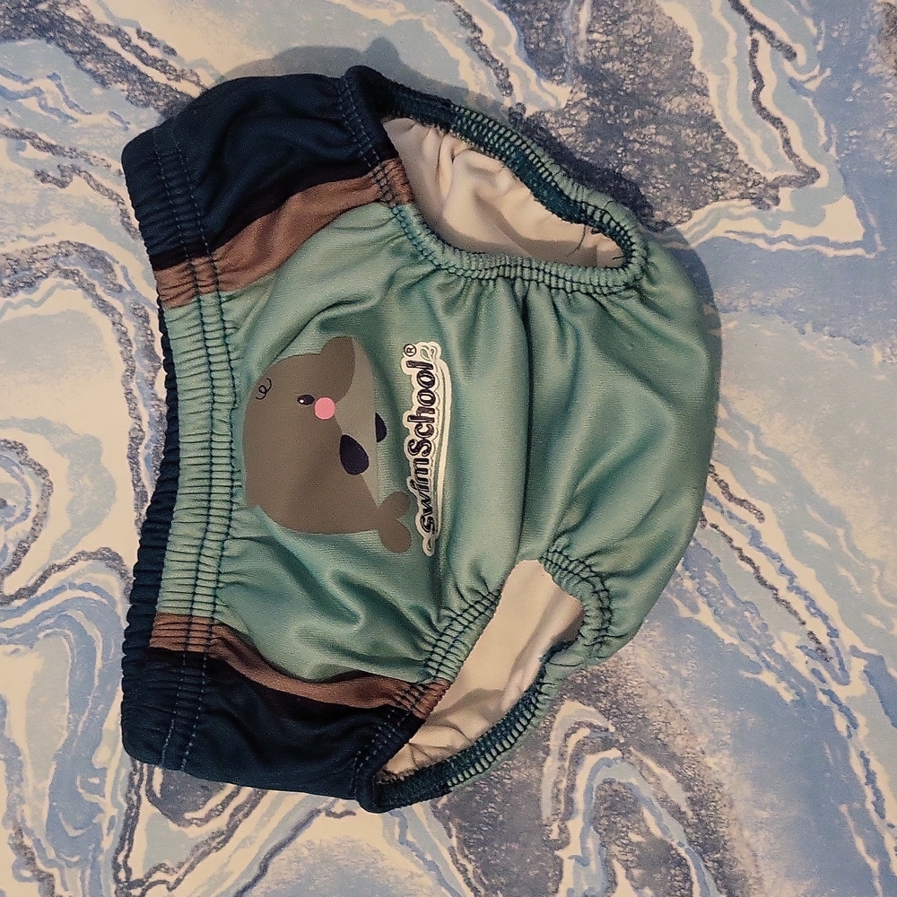 Cloth Swim Diaper 6M green